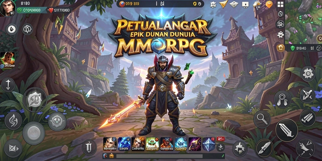 Tangkapan layar utama 8180 menunjukkan aksi pertempuran MMORPG yang mendebarkan.