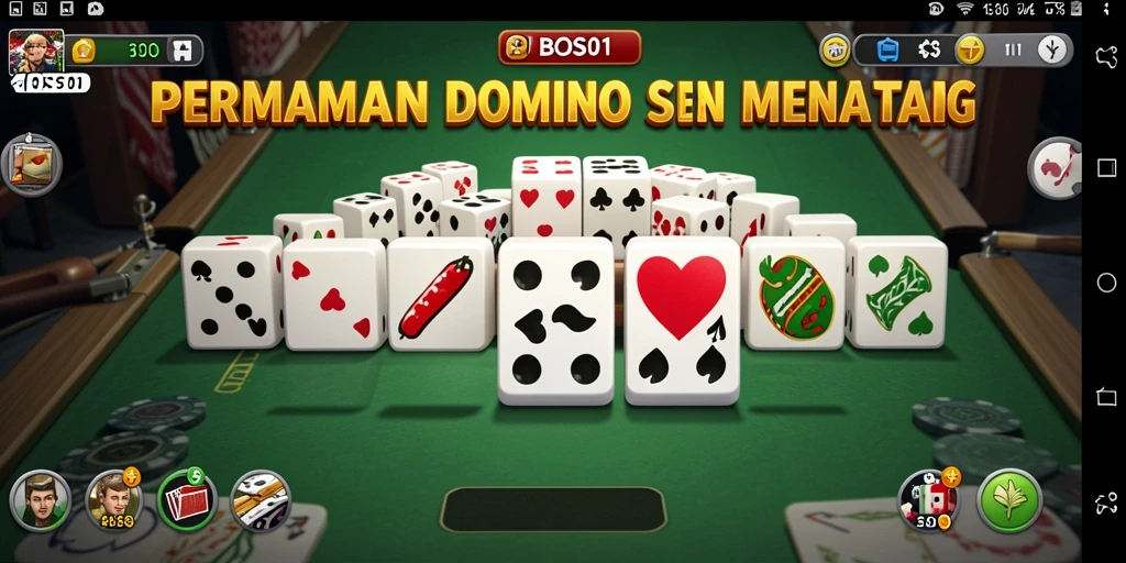 Tampilan gameplay menarik dari permainan Domino BOS01.
