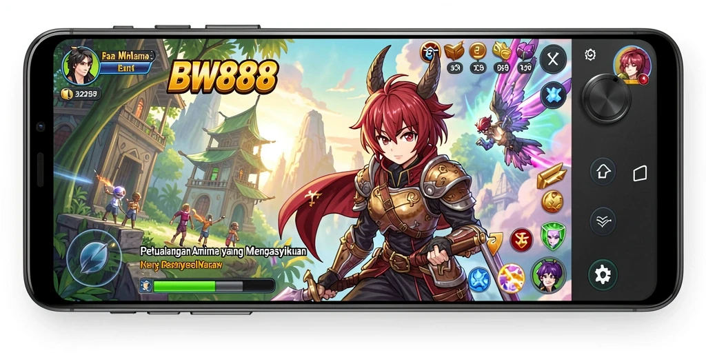 Tampilan gameplay BW888 yang penuh aksi dan warna-warni.