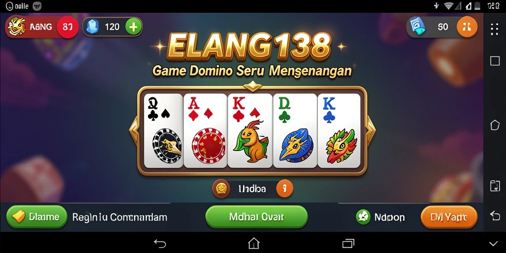 Menampilkan gameplay menarik dari ELANG138, game Domino seru.