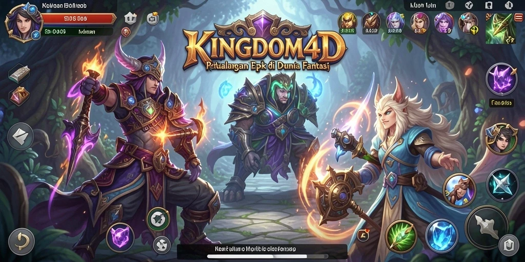 Tampilan gameplay KINGDOM4D yang epik dan mendebarkan.