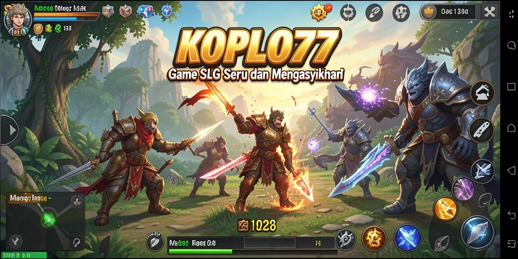 Screenshot gameplay KOPLO77 menunjukkan aksi strategi yang intens.