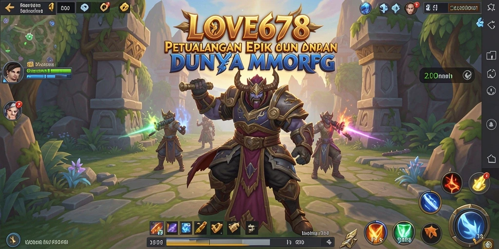 Screenshot utama LOVE678 menunjukkan aksi seru dalam gameplay MMORPG.
