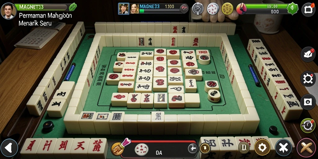 Screenshot MAGNET33 menampilkan gameplay Mahjong yang seru dan penuh tantangan.