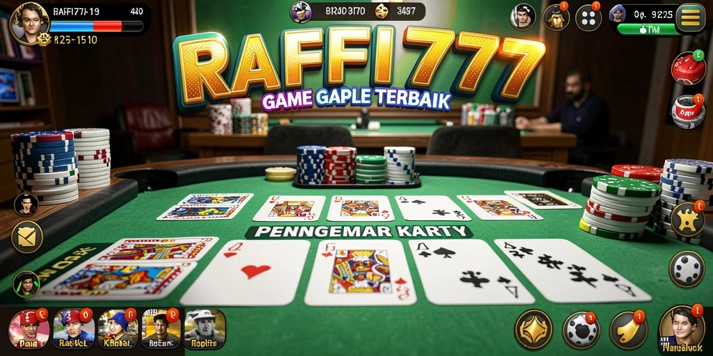 Tampilan utama gameplay Gaple yang seru dan interaktif.