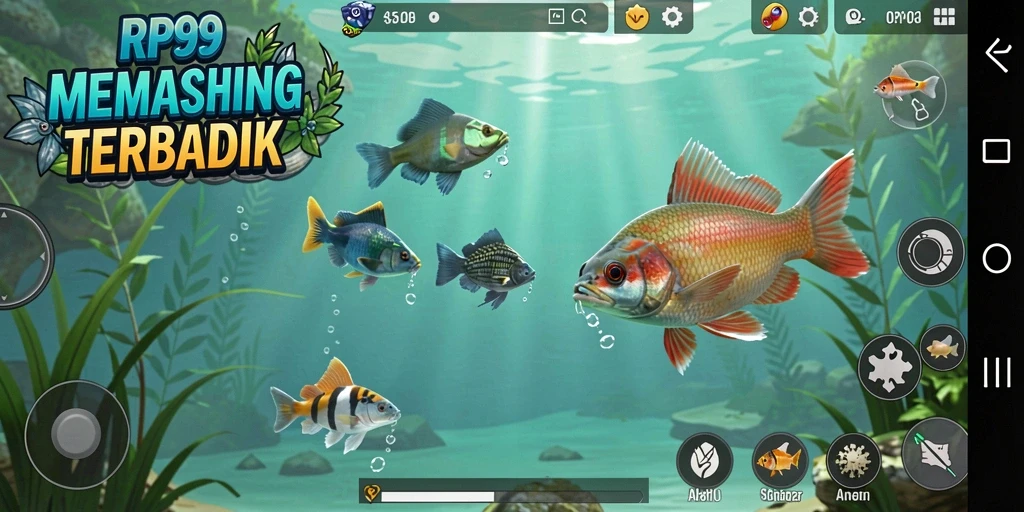 Gameplay RP99 yang mendebarkan saat menangkap ikan besar.