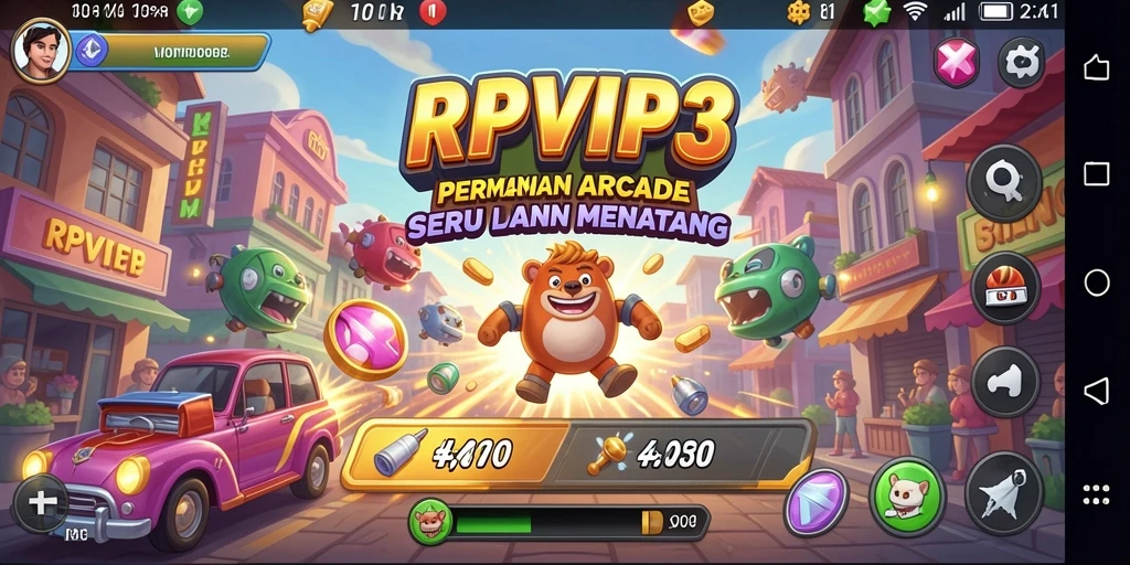 Tangkapan layar RPVIP3 menunjukkan gameplay yang seru dan penuh warna.