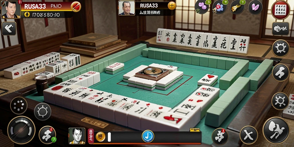 Tangkapan layar RUSA33 menampilkan mode permainan Mahjong yang menarik dan interaktif.