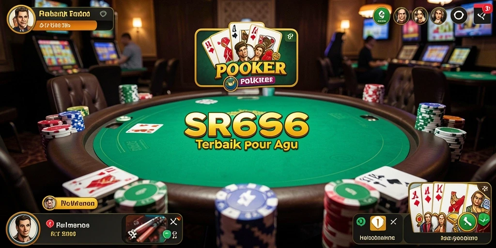 Screenshot gameplay SR6666 menampilkan aksi Poker yang mendebarkan.