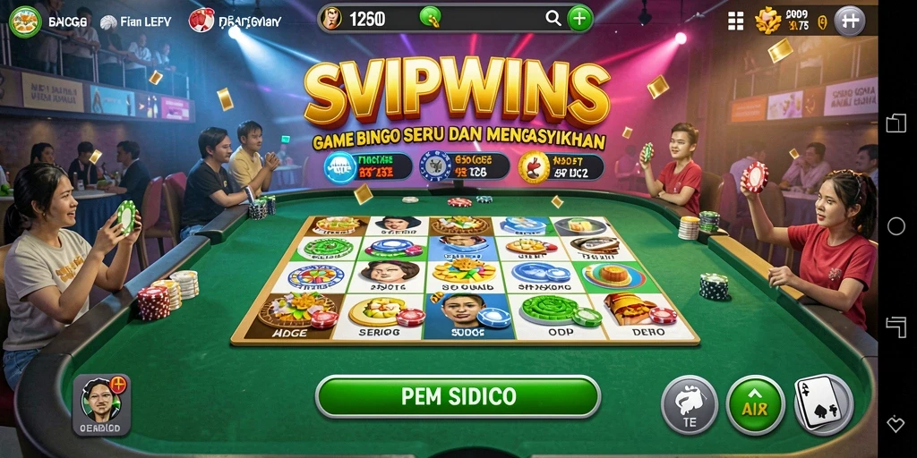 Tampilan gameplay Bingo yang menarik dan interaktif.