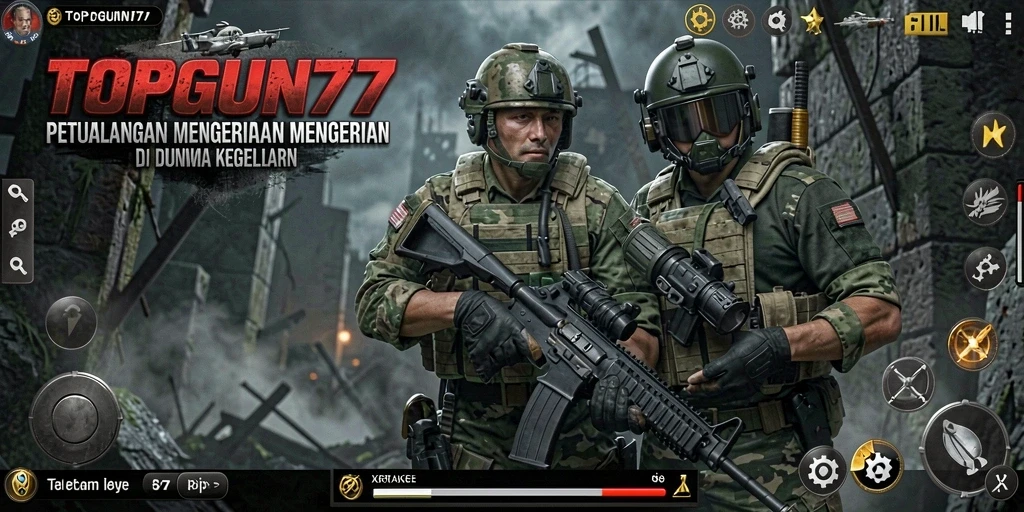 Screenshot gameplay mengerikan dari TOPGUN77 yang menampilkan kegelapan dan ketegangan.