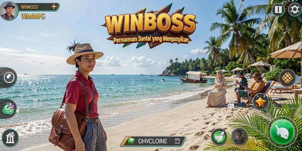 Screenshot gameplay WINBOSS yang menunjukkan kesenangan bermain santai.