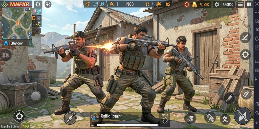 Gameplay seru WINPKR dengan aksi Battle Royale mendebarkan.